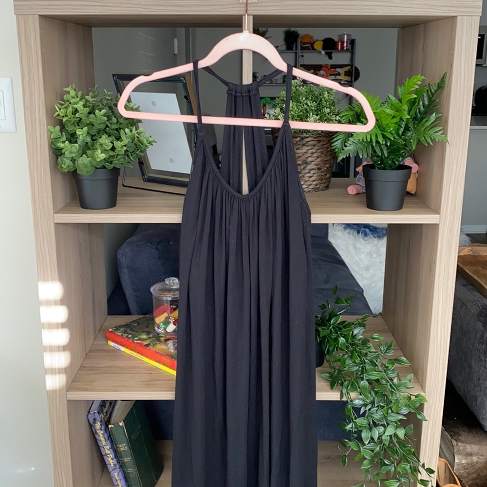 JJ Winks black maxi hostess nightgown